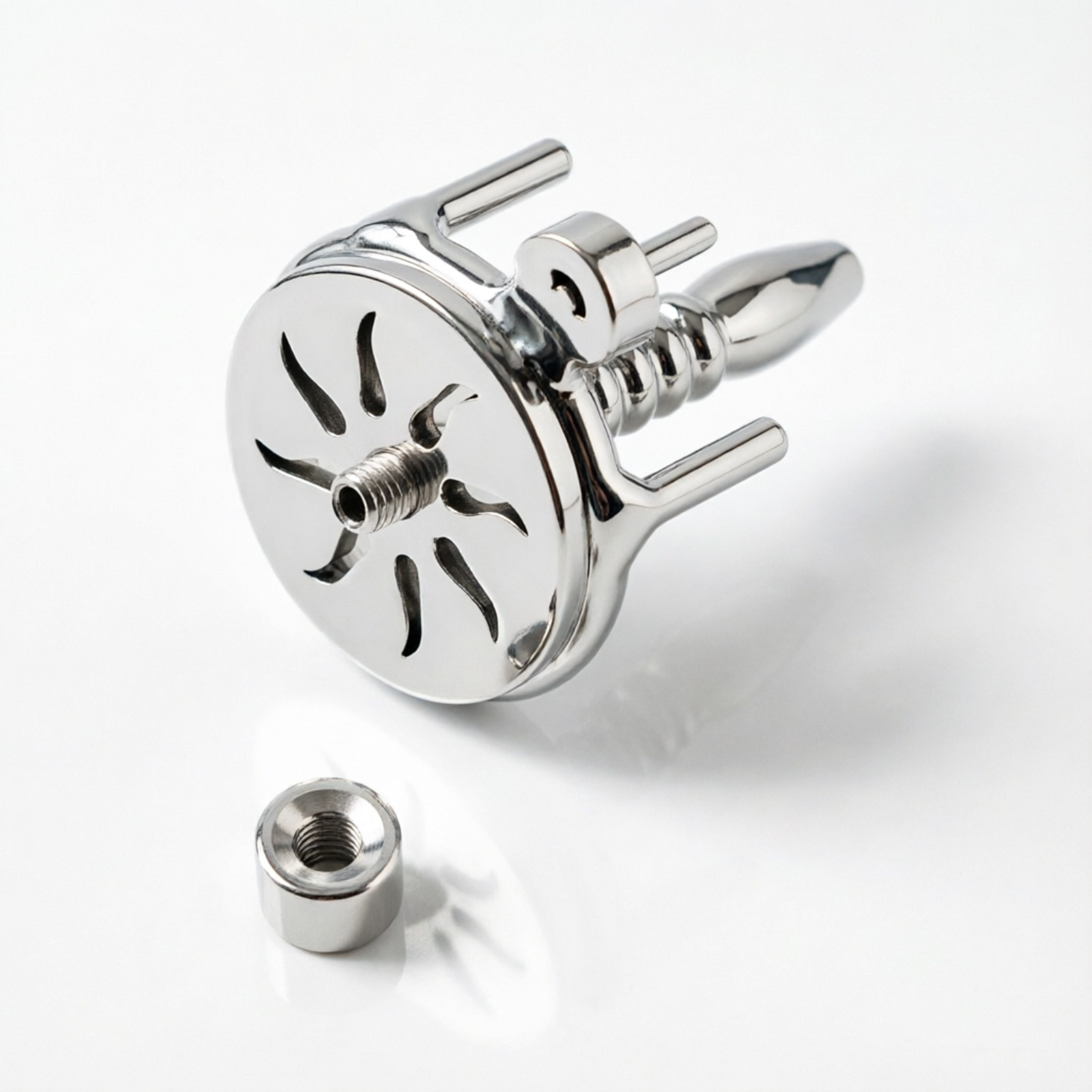 Ternence 304 Stainless Steel Hollow Urethral Sound for Flat Chastity Cage – 3 Size Options, Penis Plug & Urinary Catheter for Male Chastity Device, Smooth Polish Urethra Tube – Silver