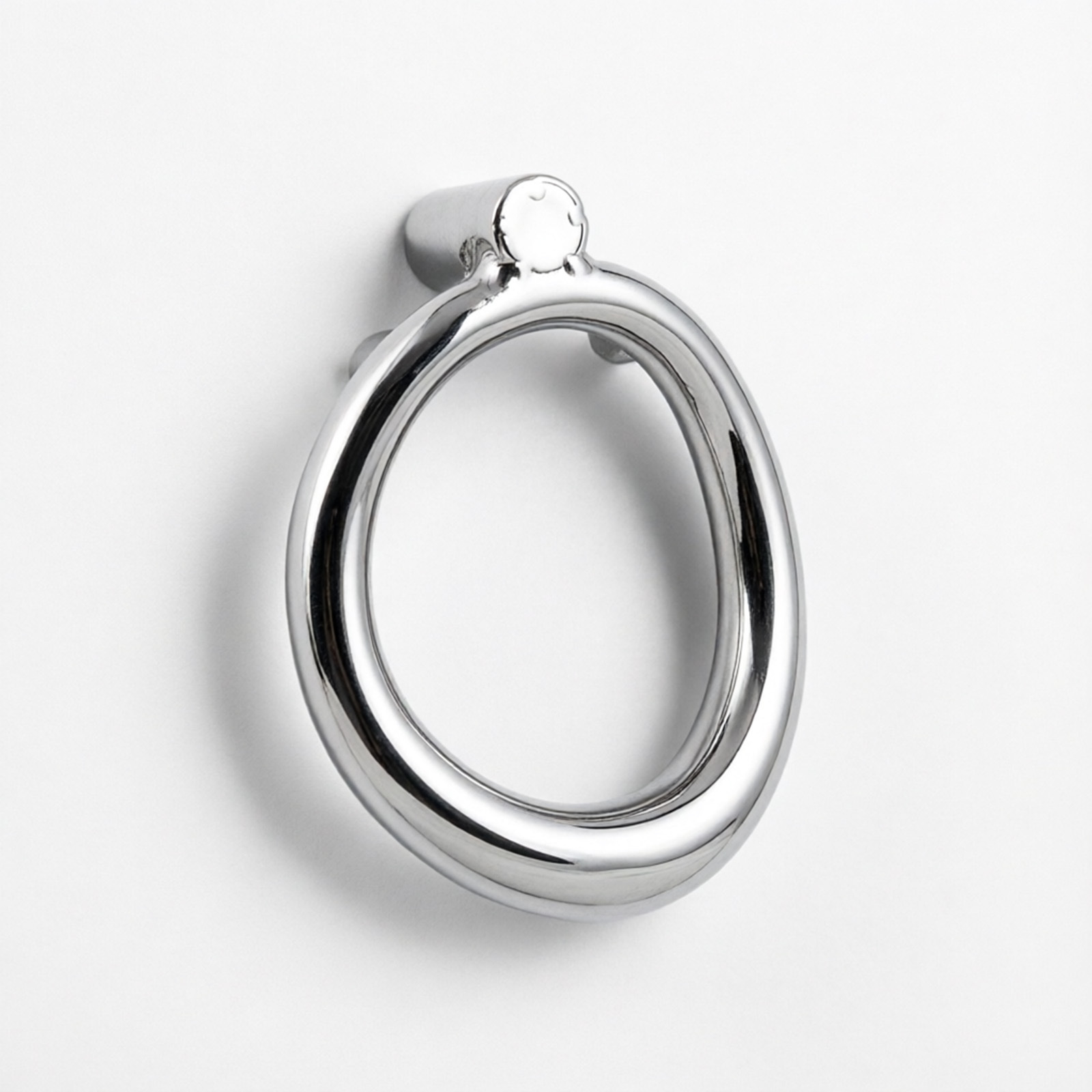 Ternence 304 Stainless Steel Replacement Base Ring for Push-to-Lock Chastity Cage – Closed Ring, Available in 4 Sizes, Ergonomic Cock Cage Ring for Male Chastity Device – Silver
