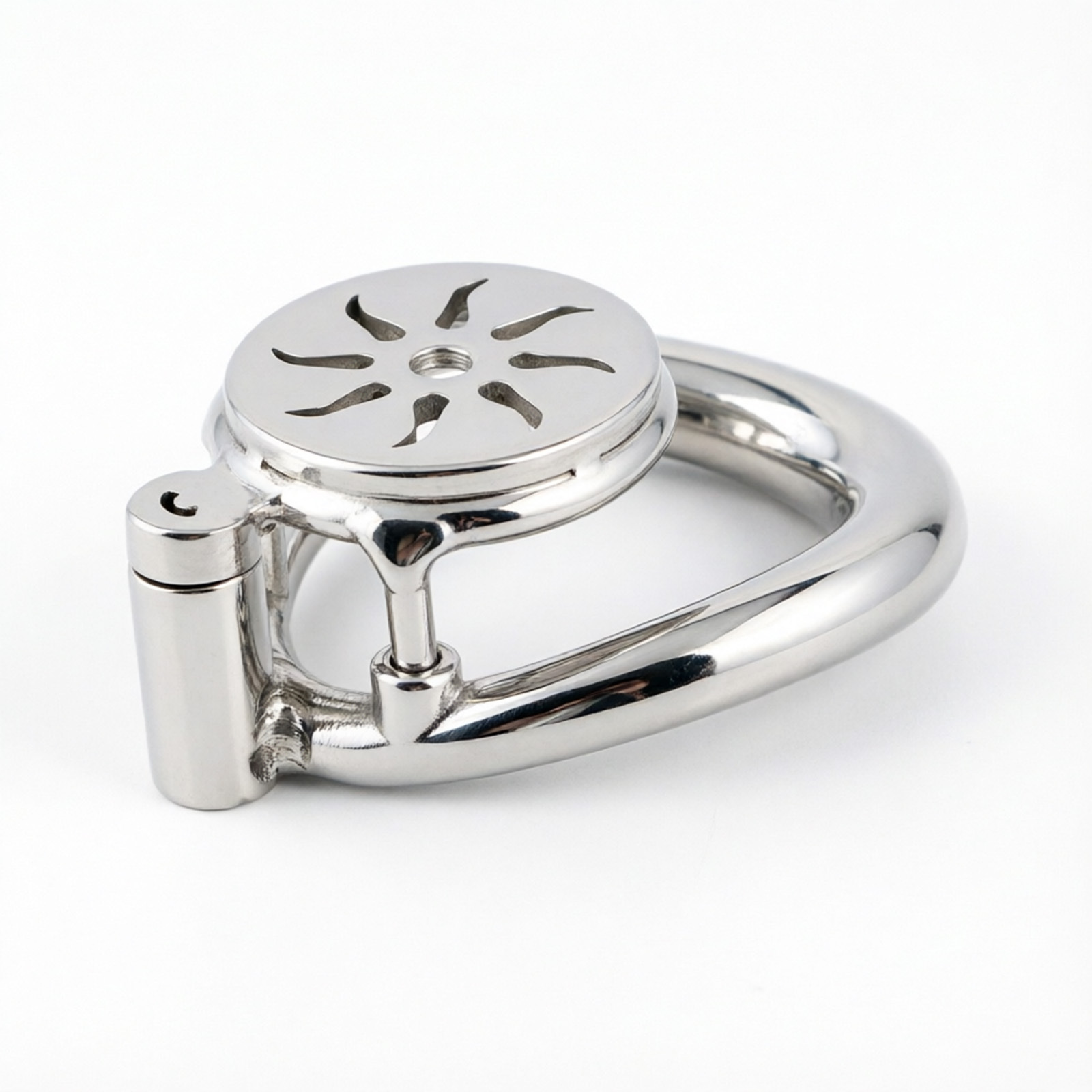 Ternence 304 Stainless Steel Replacement Base Ring for Push-to-Lock Chastity Cage – Closed Ring, Available in 4 Sizes, Ergonomic Cock Cage Ring for Male Chastity Device – Silver