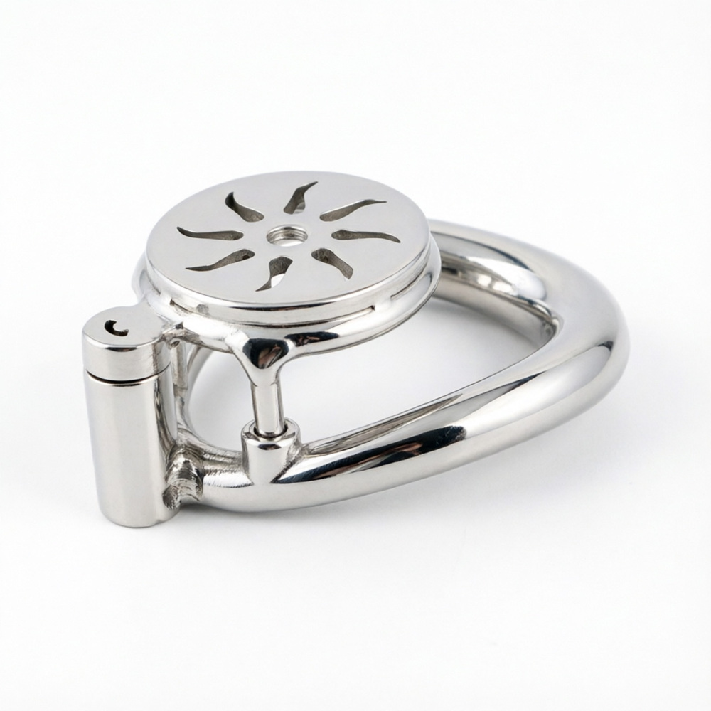 Ternence 304 Stainless Steel Replacement Base Ring for Push-to-Lock Chastity Cage – Closed Ring, Available in 4 Sizes, Ergonomic Cock Cage Ring for Male Chastity Device – Silver