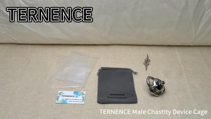 Ternence Stainless Steel Inverted Chastity Cage with Stainless Urethral Tube Hinged Ring, Medical-Grade Negative Cage, Silent Lock, Deep Retraction BDSM Device for Male Chastity – Silver