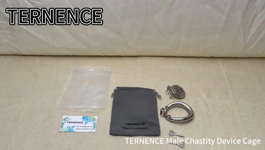 Ternence 304 Stainless Steel Short Flat Chastity Cage – Push-to-Lock Click Lock, Ergonomic Closed Ring, Male Chastity Device, Secure Cock Cage for Daily Wear – Silver