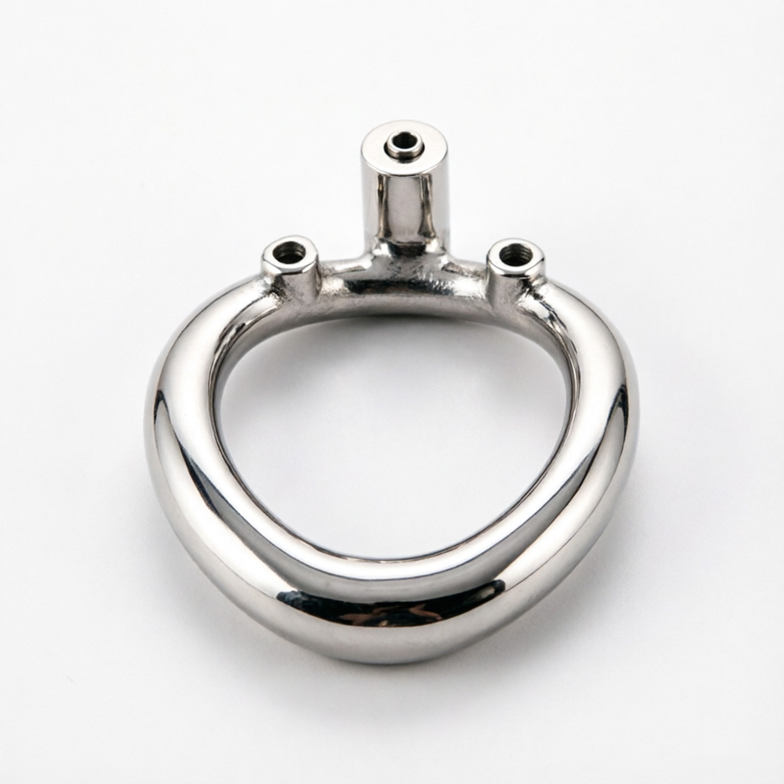 Ternence 304 Stainless Steel Replacement Base Ring for Push-to-Lock Chastity Cage – Closed Ring, Available in 4 Sizes, Ergonomic Cock Cage Ring for Male Chastity Device – Silver