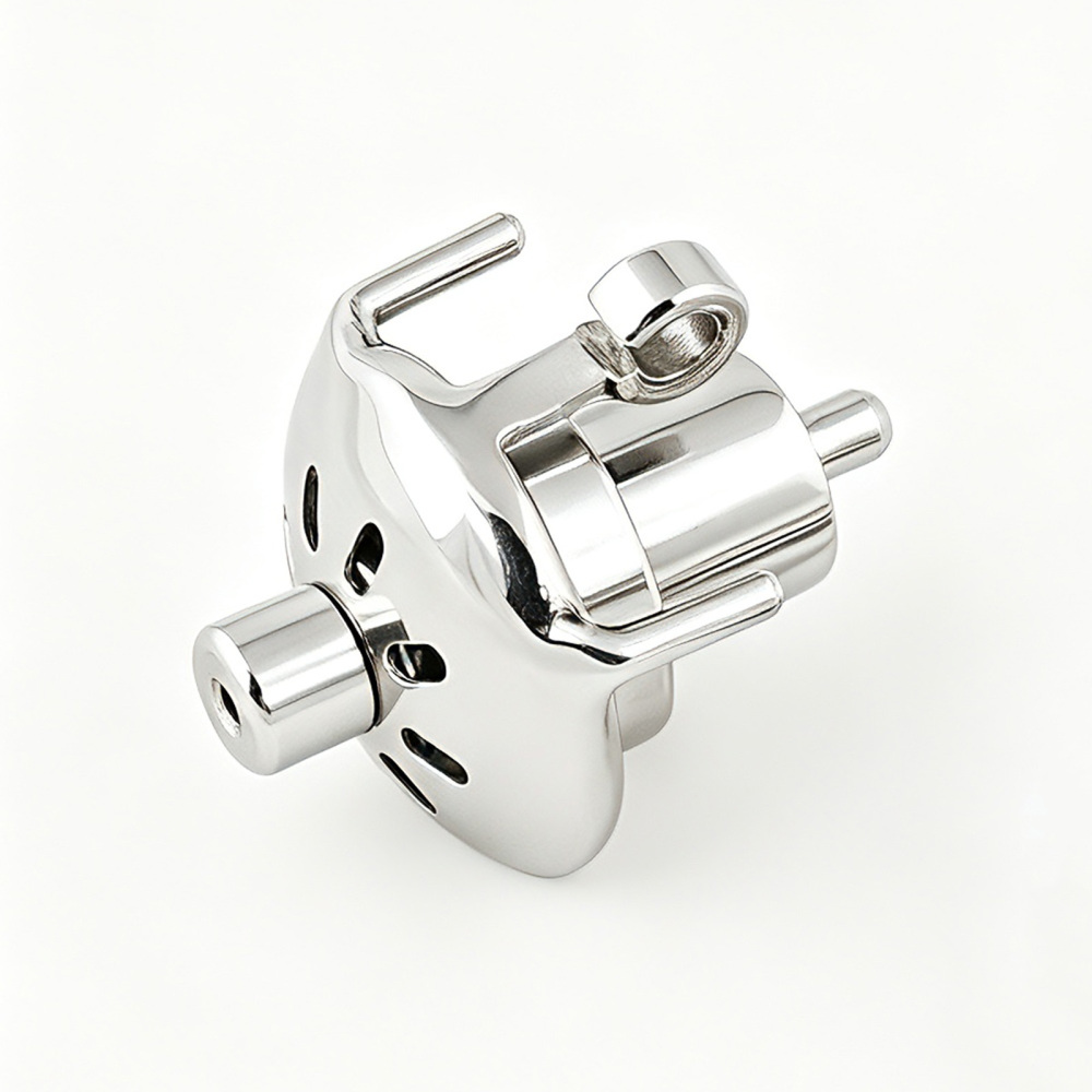 Ternence Stainless Steel Inverted Chastity Cage with Stainless Urethral Tube Hinged Ring, Medical-Grade Negative Cage, Silent Lock, Deep Retraction BDSM Device for Male Chastity (only cages do not include rings and locks)