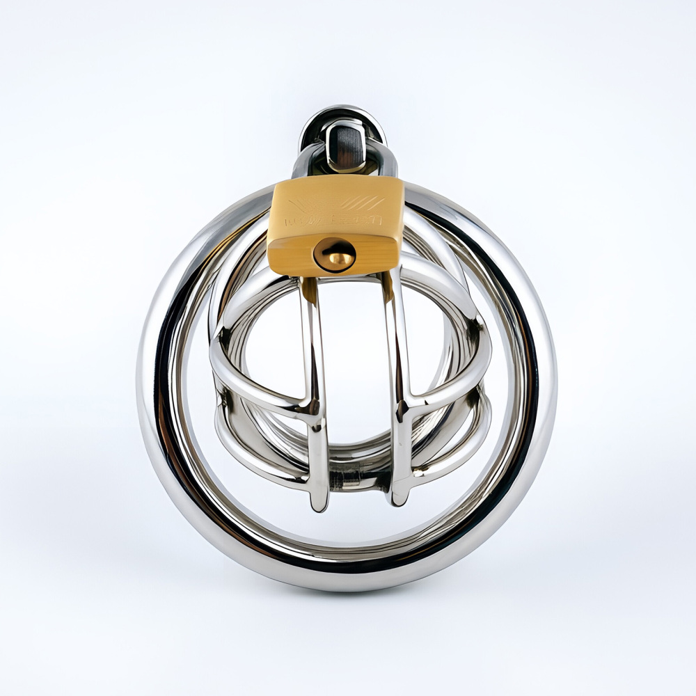 TERNENCE Stainless Steel Chastity Cage, Metal Cock Cage with Padlock for Men (only cages do not include rings and locks)