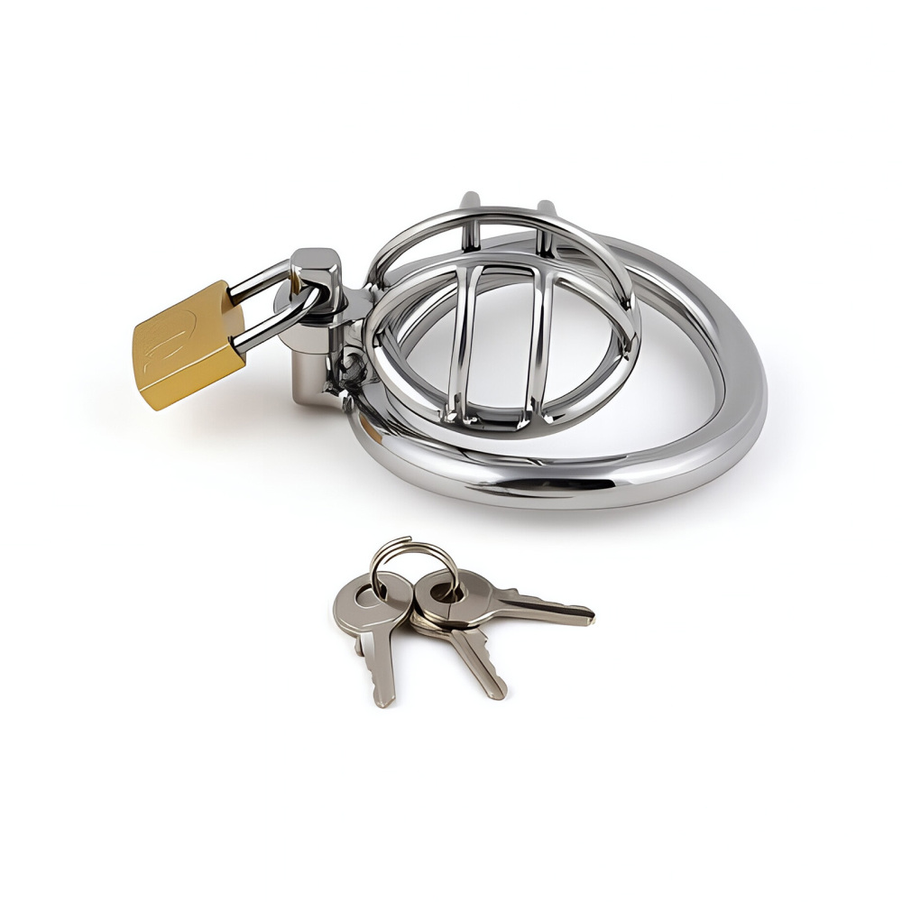 TERNENCE Male Chastity Device, Short Stainless Steel Cock Cage for Men (only cages do not include rings and locks)