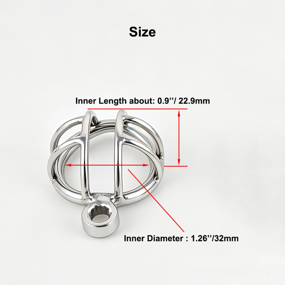 TERNENCE Male Chastity Device, Short Stainless Steel Cock Cage for Men (only cages do not include rings and locks)