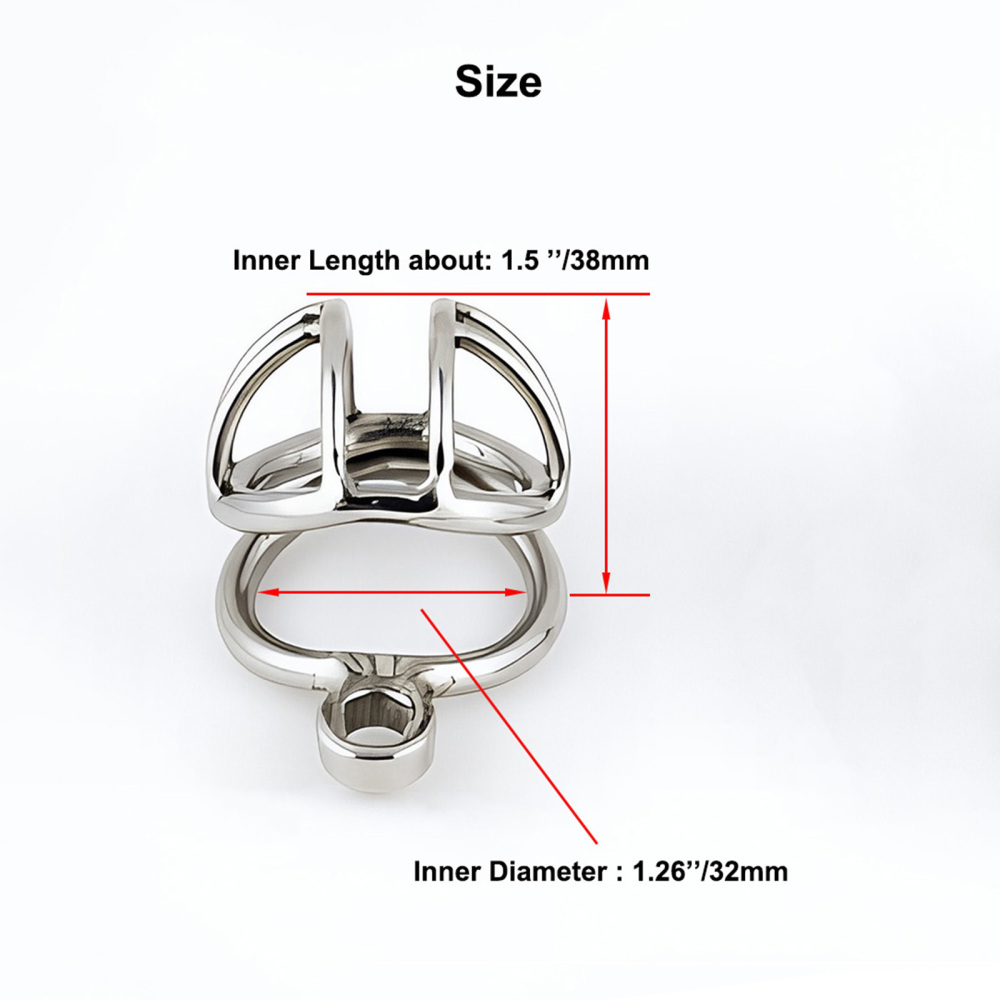 TERNENCE Stainless Steel Chastity Cage, Metal Cock Cage with Padlock for Men (only cages do not include rings and locks)