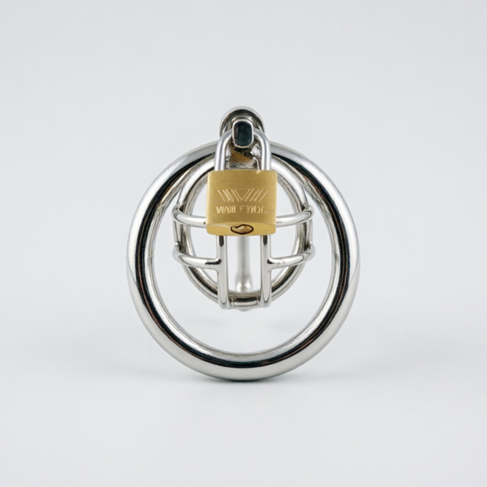 TERNENCE Male Chastity Device, Short Stainless Steel Cock Cage for Men (only cages do not include rings and locks)