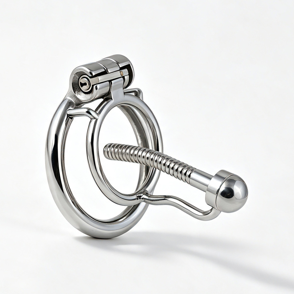 Jefisry Stainless Steel Chastity Cage with 7mm Urethral Tube F238 for Men (only cages do not include rings and locks)