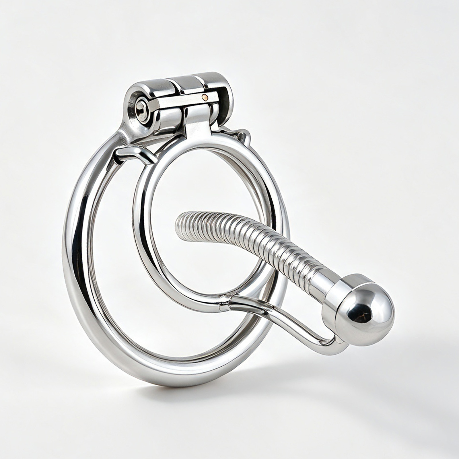 Jefisry Chastity Cage Stainless Steel Penis Lock F238 with 8mm Catheter Men