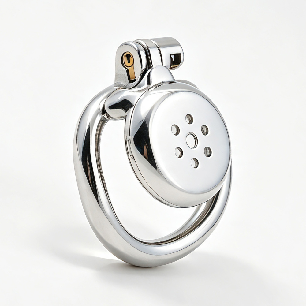 Short Stainless Steel Chastity Cage for Men