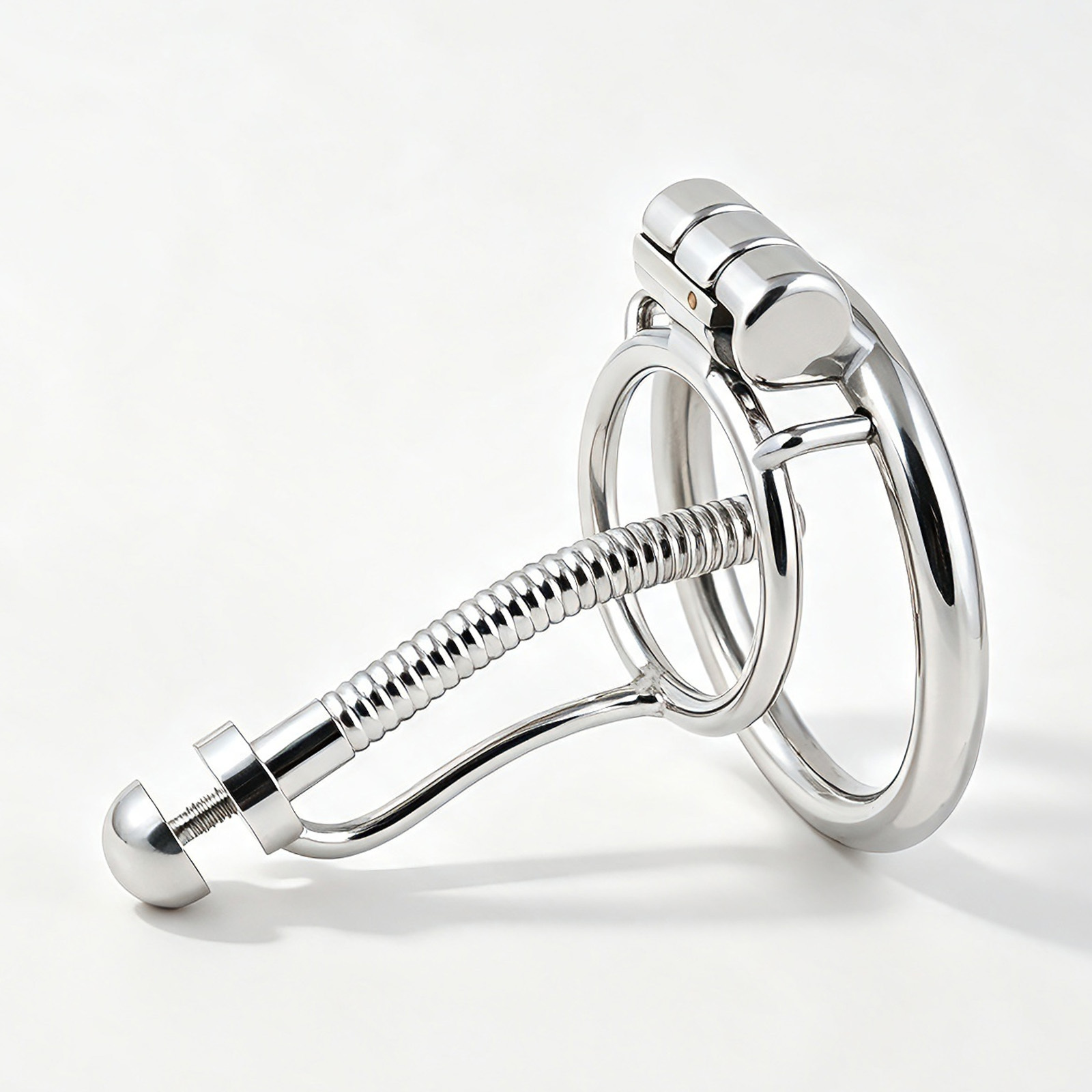 Jefisry Chastity Cage Stainless Steel Penis Lock F238 with 8mm Catheter Men