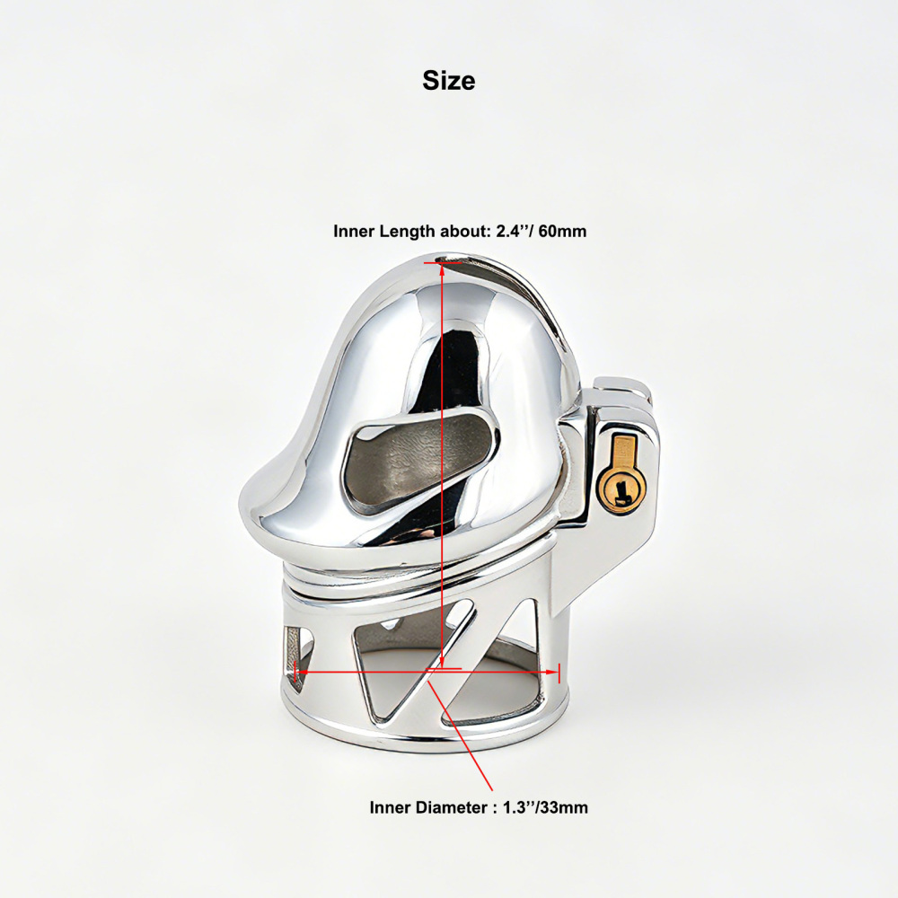 Glans Chastity Cage Stainless Steel No Base Ring