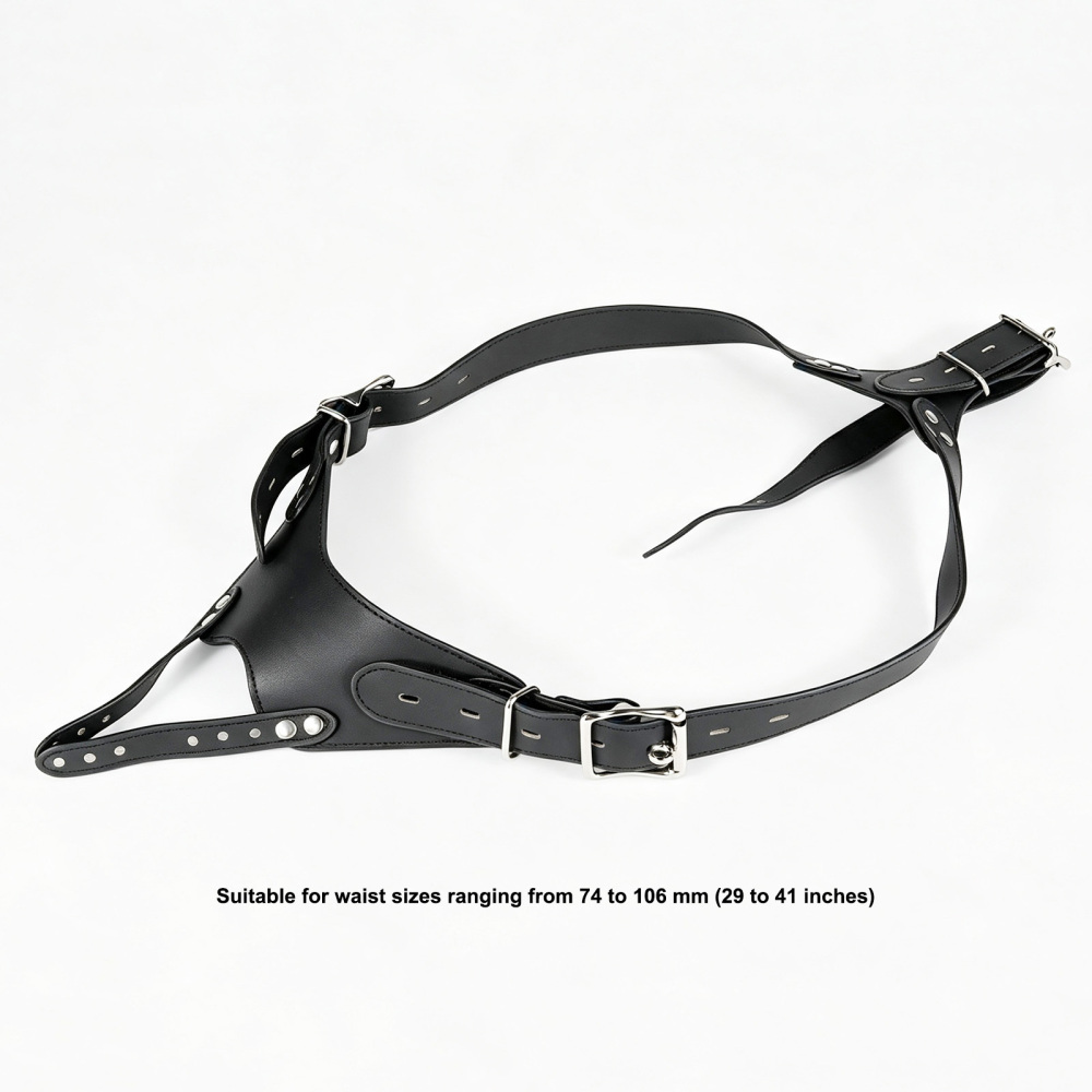 Chastity Belt PU Leather Adjustable Strap for Cock Cage