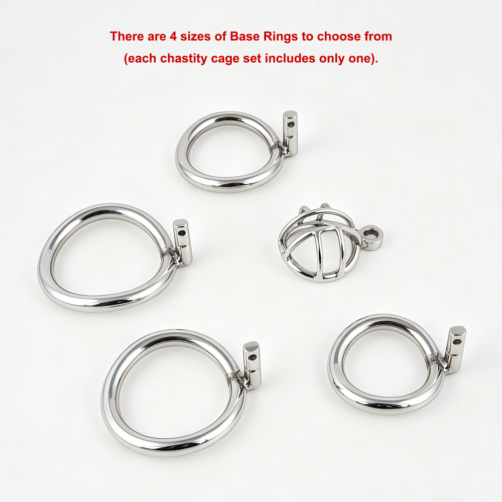 TERNENCE Male Chastity Device, Short Stainless Steel Cock Cage for Men