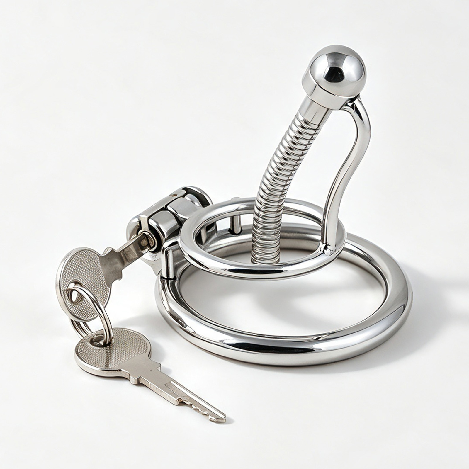 Jefisry Chastity Cage Stainless Steel Penis Lock F238 with 8mm Catheter Men