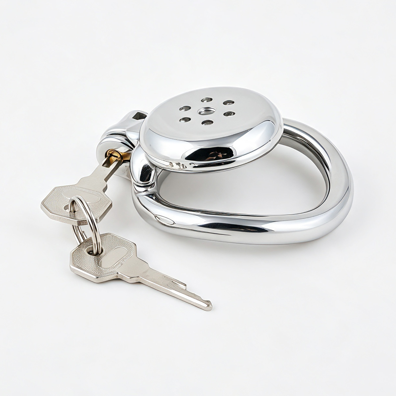 Short Stainless Steel Chastity Cage for Men