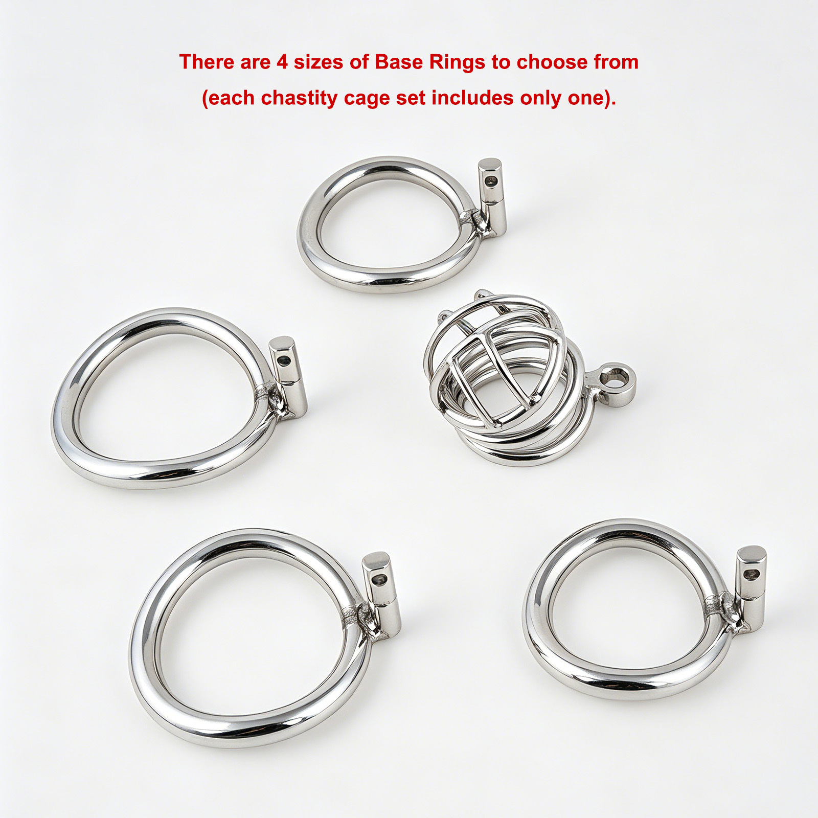 TERNENCE Metal Chastity Cage for Men, Stainless Steel Penis Cage with Security Padlock