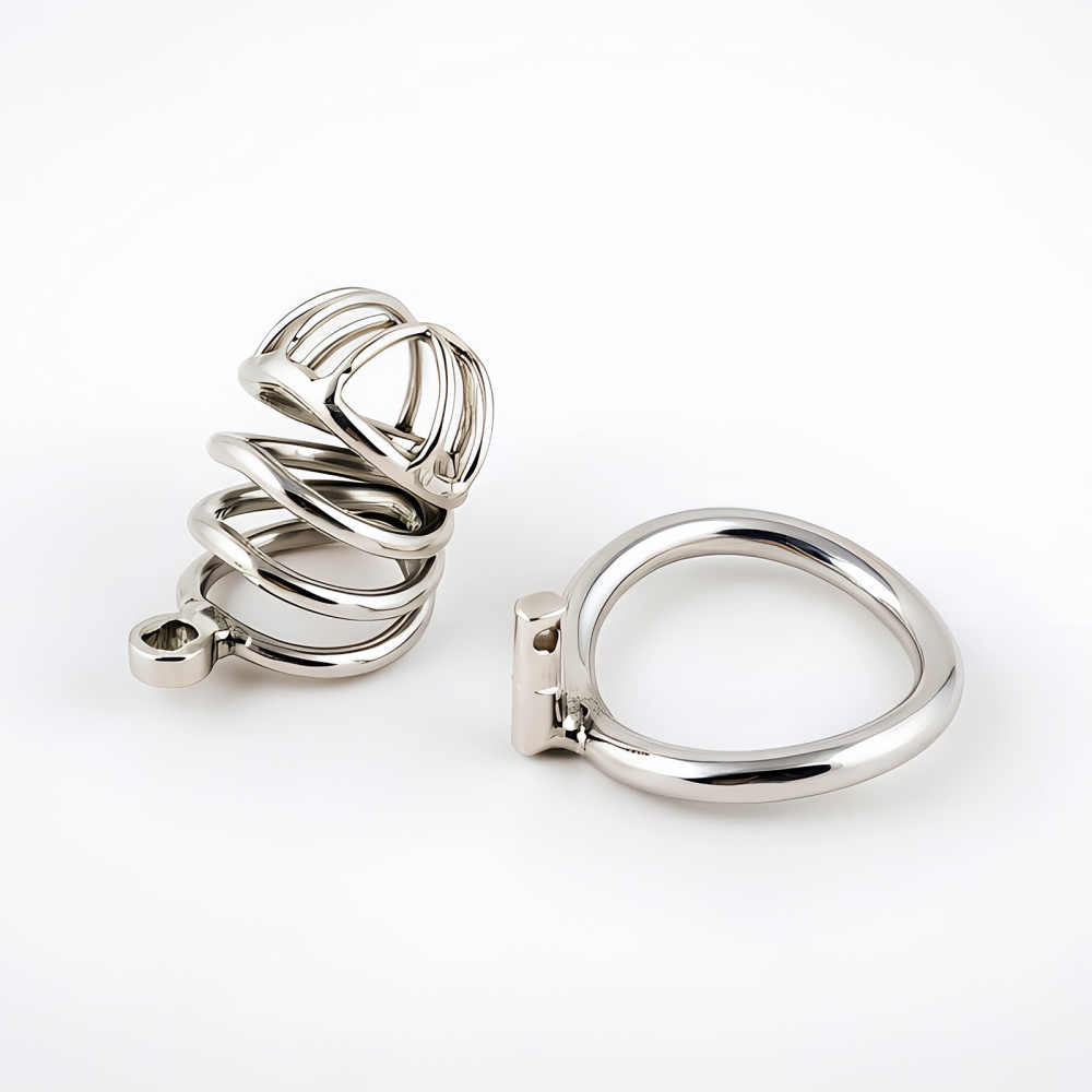 TERNENCE Stainless Steel Male Chastity Device, Durable Penis Cage with Padlock for Adult Men