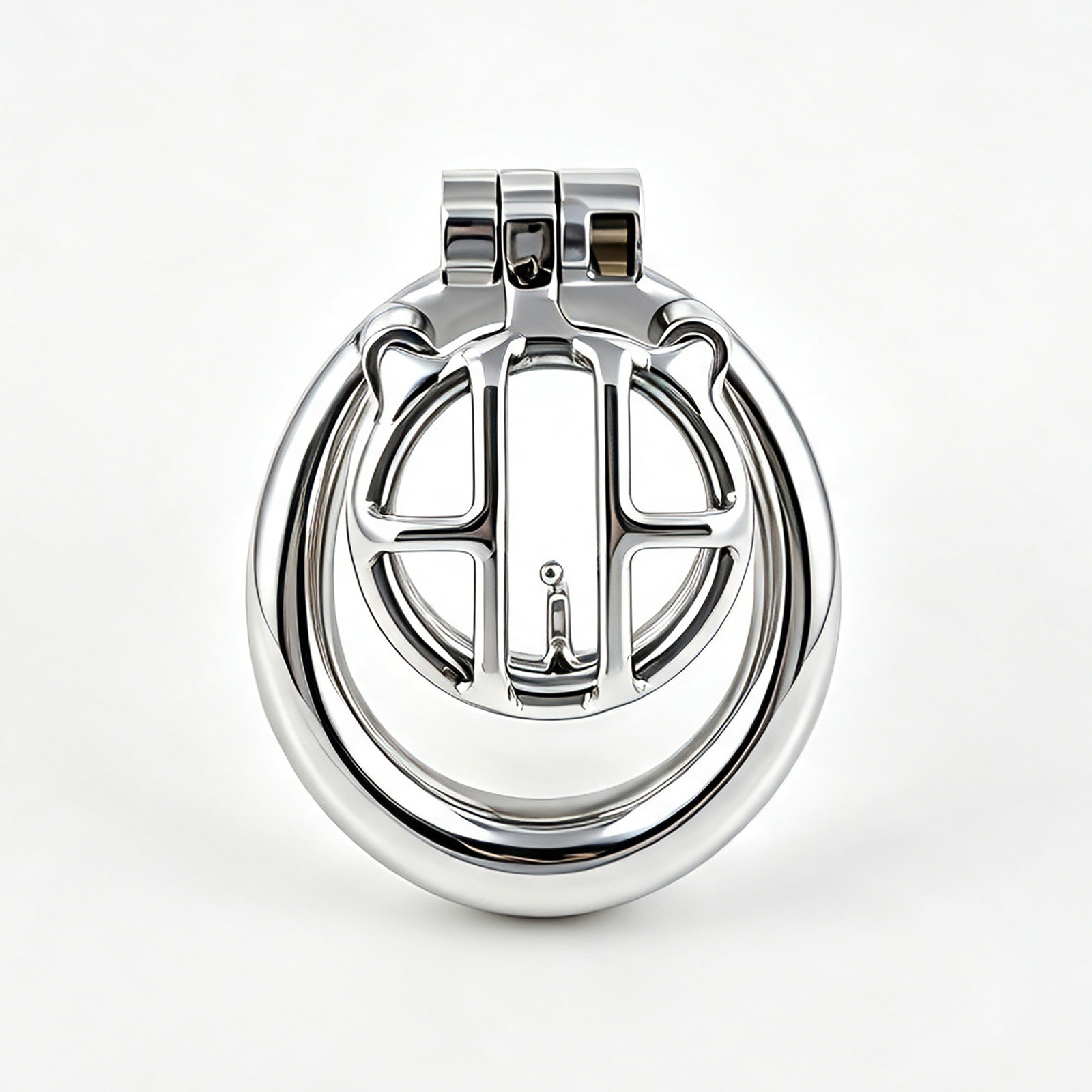 TERNENCE Small Chastity Cage, Solid Steel with PA Lock for Men
