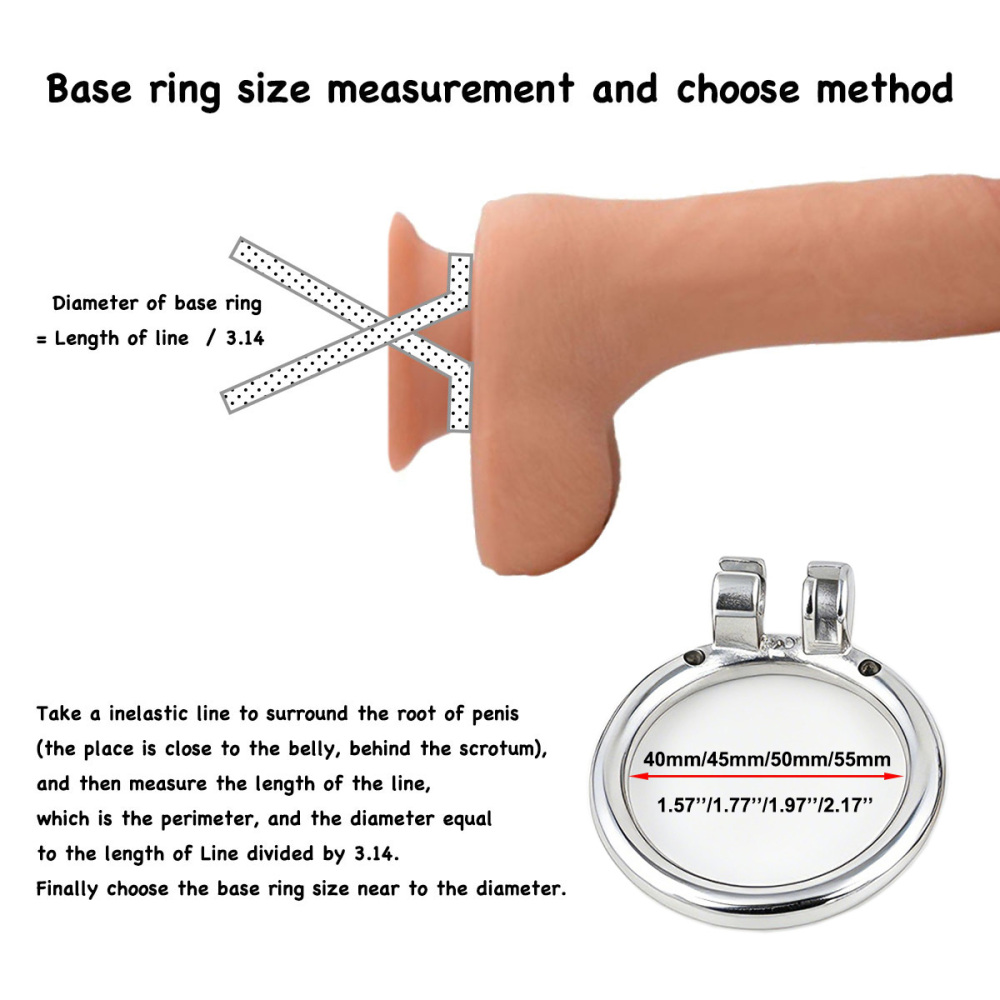 Jefisry Stainless Steel Chastity Cage with 7mm Urethral Tube