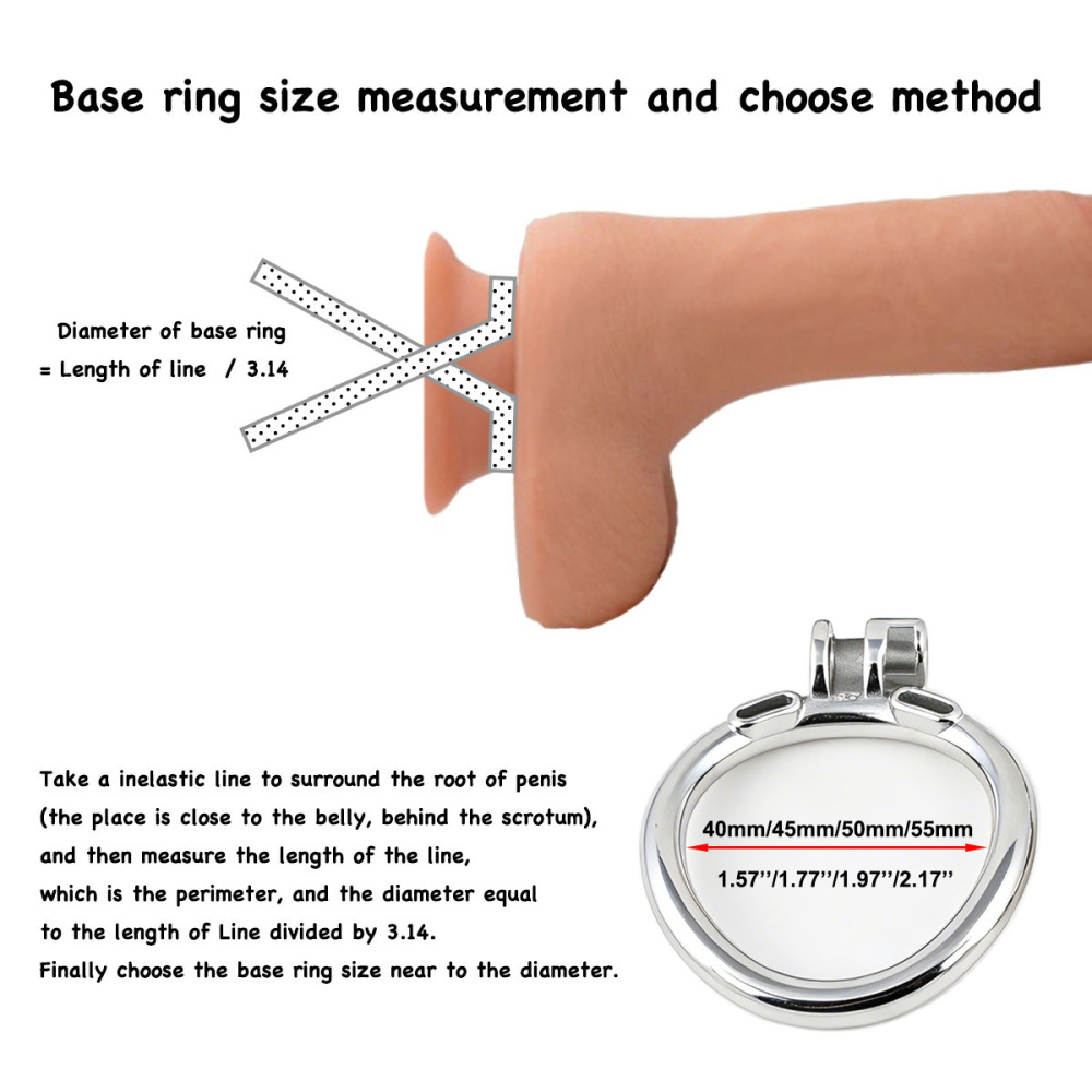 Short Stainless Steel Chastity Cage for Men