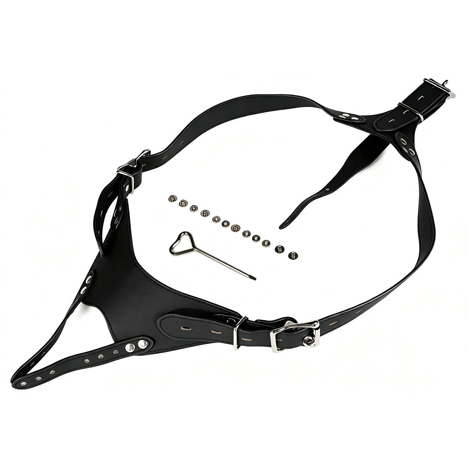 Chastity Belt PU Leather Adjustable Strap for Cock Cage