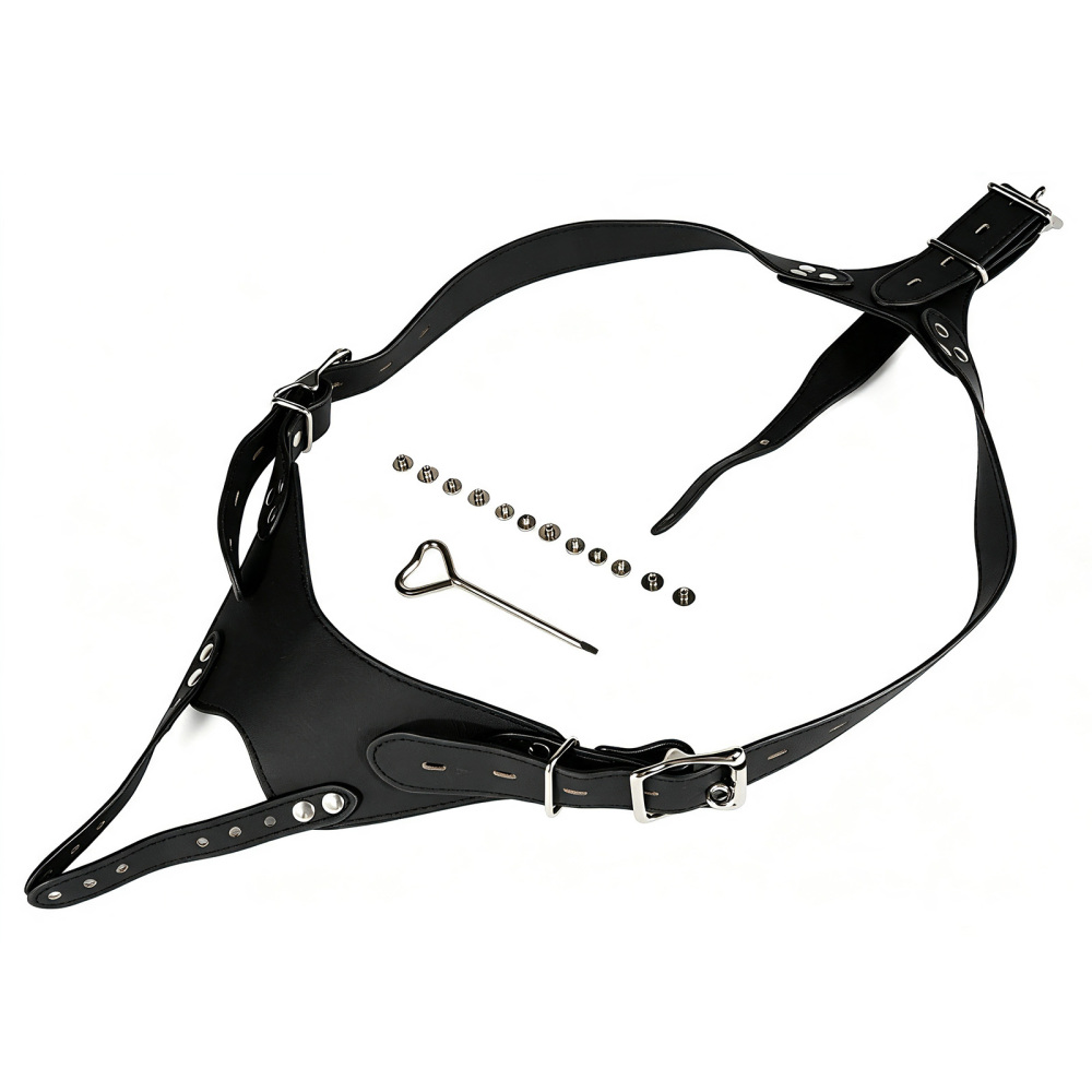 Chastity Belt PU Leather Adjustable Strap for Cock Cage