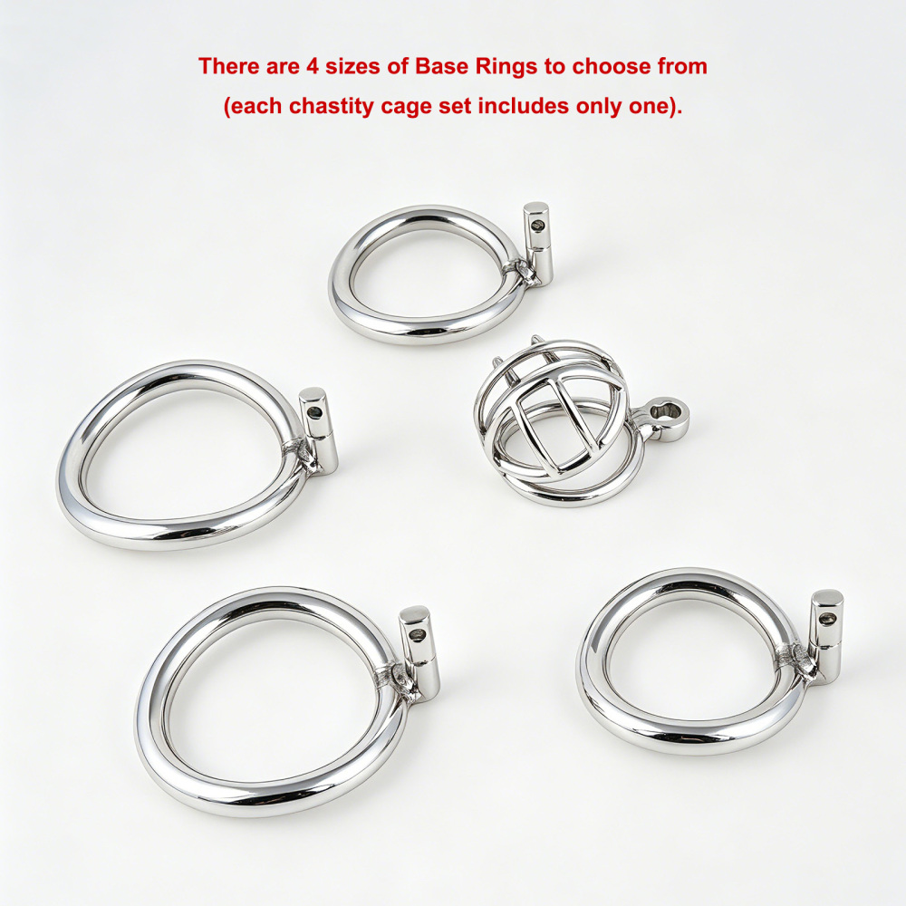 TERNENCE Stainless Steel Chastity Cage, Metal Cock Cage with Padlock for Men