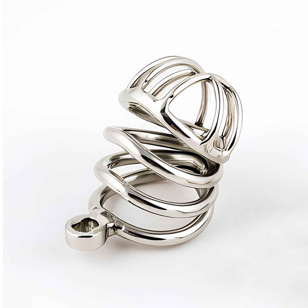 TERNENCE Stainless Steel Male Chastity Device, Durable Penis Cage with Padlock for Adult Men (only cages do not include rings and locks)