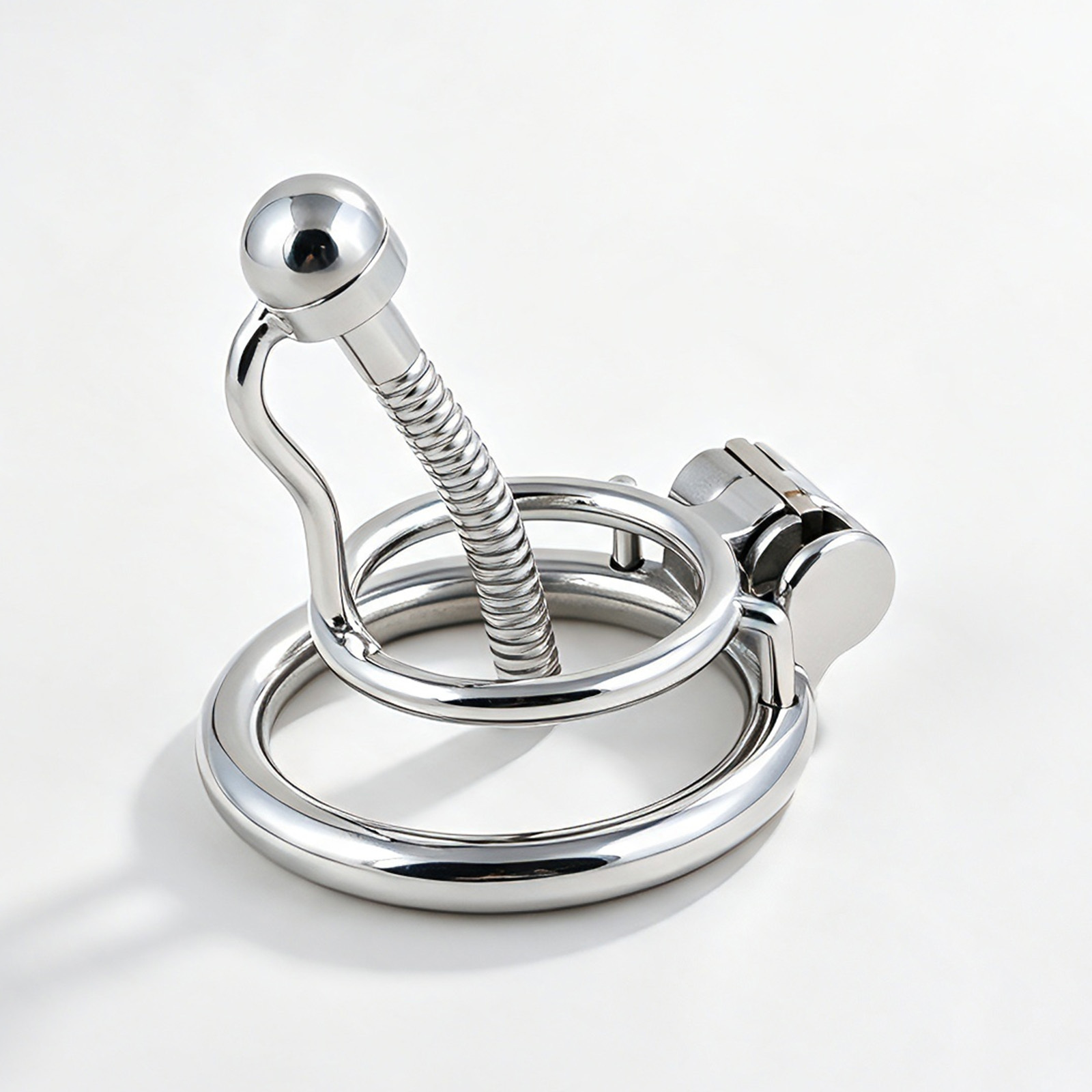 Jefisry Stainless Steel Chastity Cage with 7mm Urethral Tube