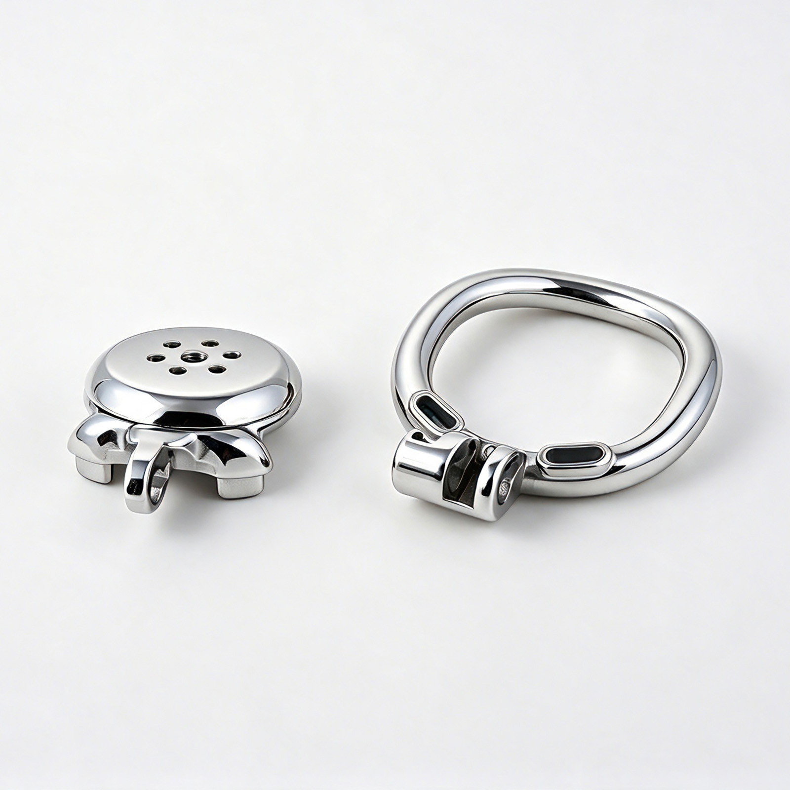 Short Stainless Steel Chastity Cage for Men