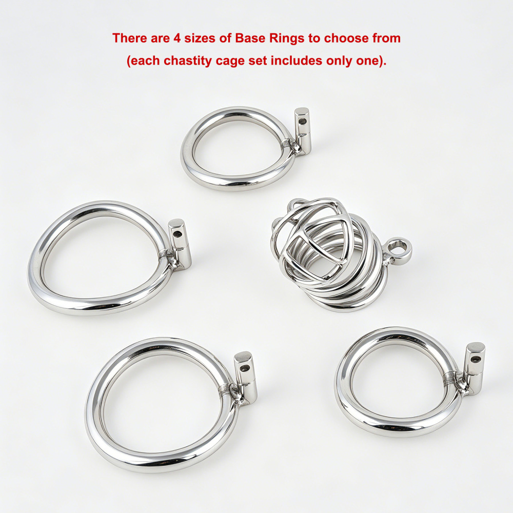TERNENCE Stainless Steel Male Chastity Device, Durable Penis Cage with Padlock for Adult Men