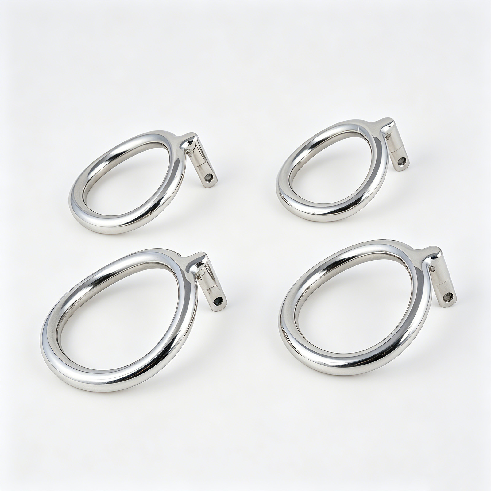 TERNENCE Male Chastity Device Hypoallergenic Stainless Steel Cock Cage Penis Ring Virginity Lock Chastity Belt with Padlock for Adult Game Sex Toy