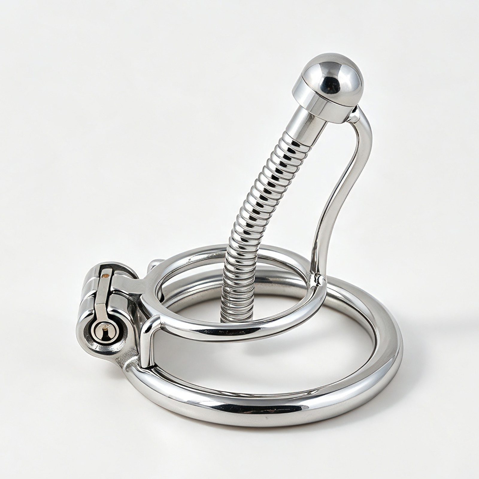 Jefisry Chastity Cage Stainless Steel Penis Lock F238 with 8mm Catheter Men