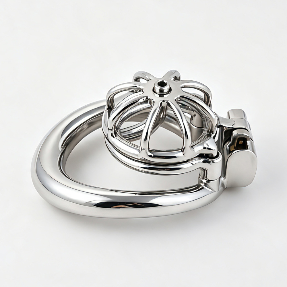 TERNENCE Metal Chastity Cage, Short Male Closed Ring cage with PA Puncture