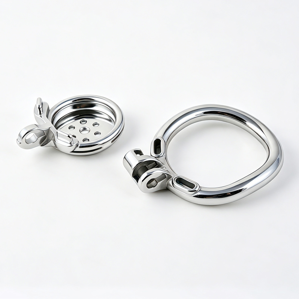 Short Stainless Steel Chastity Cage for Men