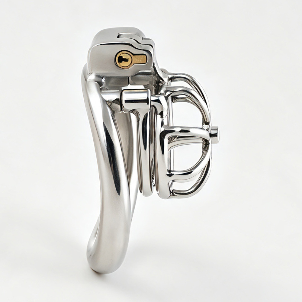 TERNENCE Metal Chastity Cage, Short Male Closed Ring cage with PA Puncture