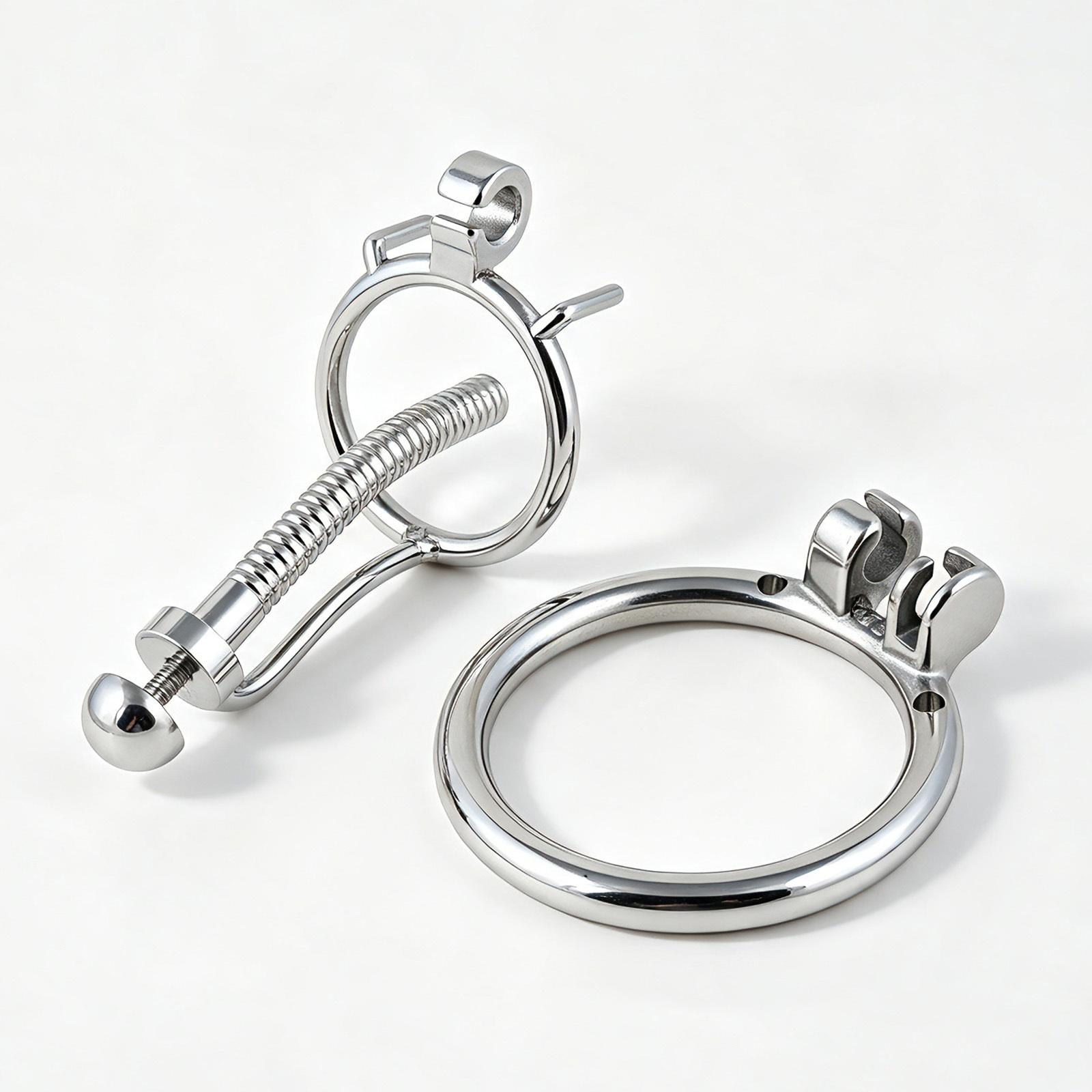 Jefisry Chastity Cage Stainless Steel Penis Lock F238 with 8mm Catheter Men