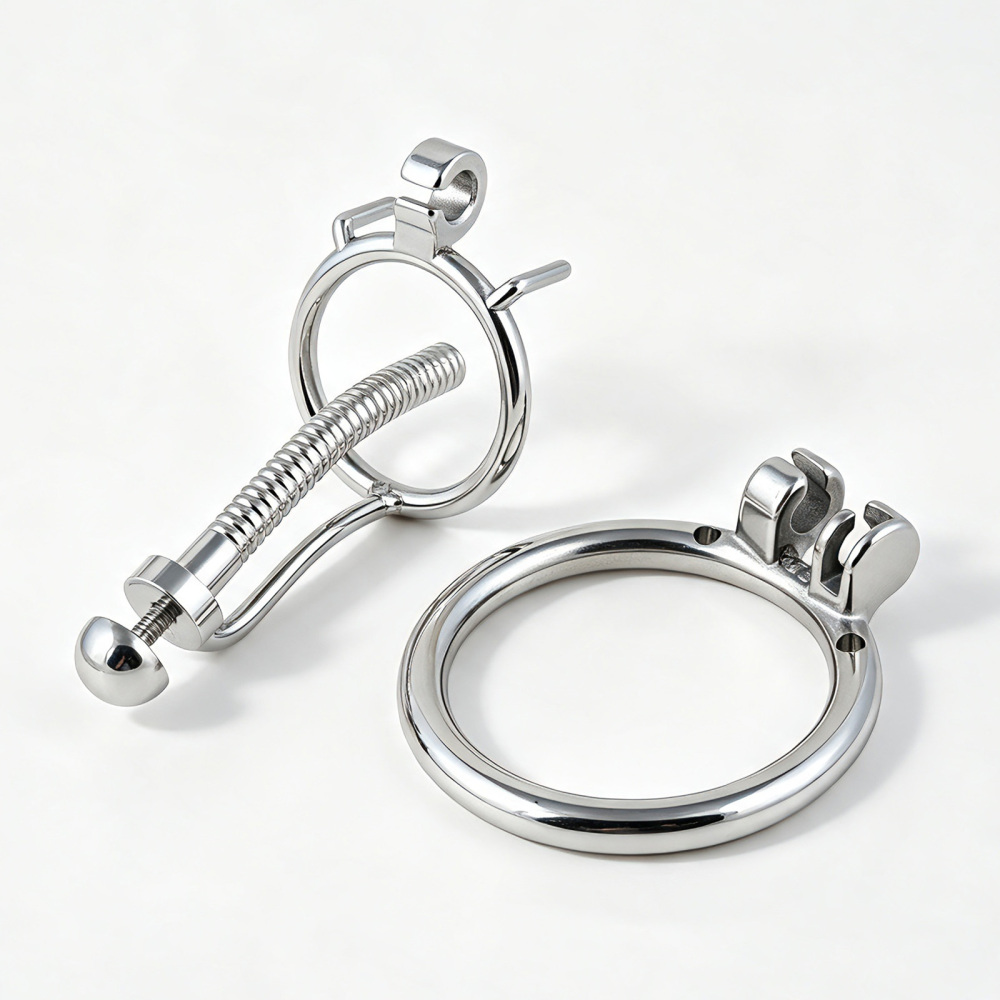 Jefisry Chastity Cage Stainless Steel Penis Lock F238 with 8mm Catheter Men