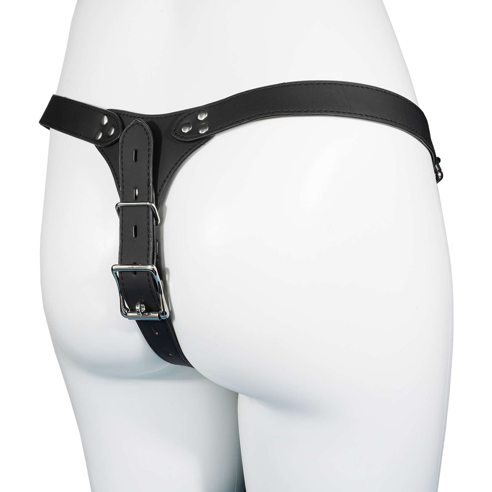Chastity Belt PU Leather Adjustable Strap for Cock Cage