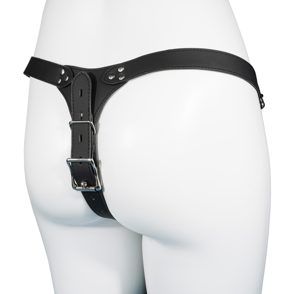 Chastity Belt PU Leather Adjustable Strap for Cock Cage