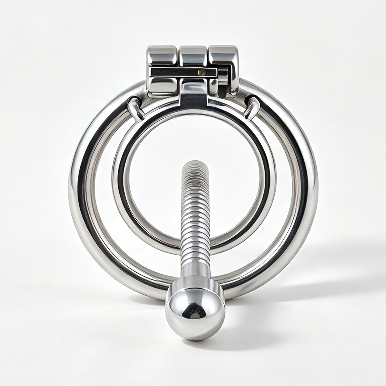 Jefisry Chastity Cage Stainless Steel Penis Lock F238 with 8mm Catheter Men