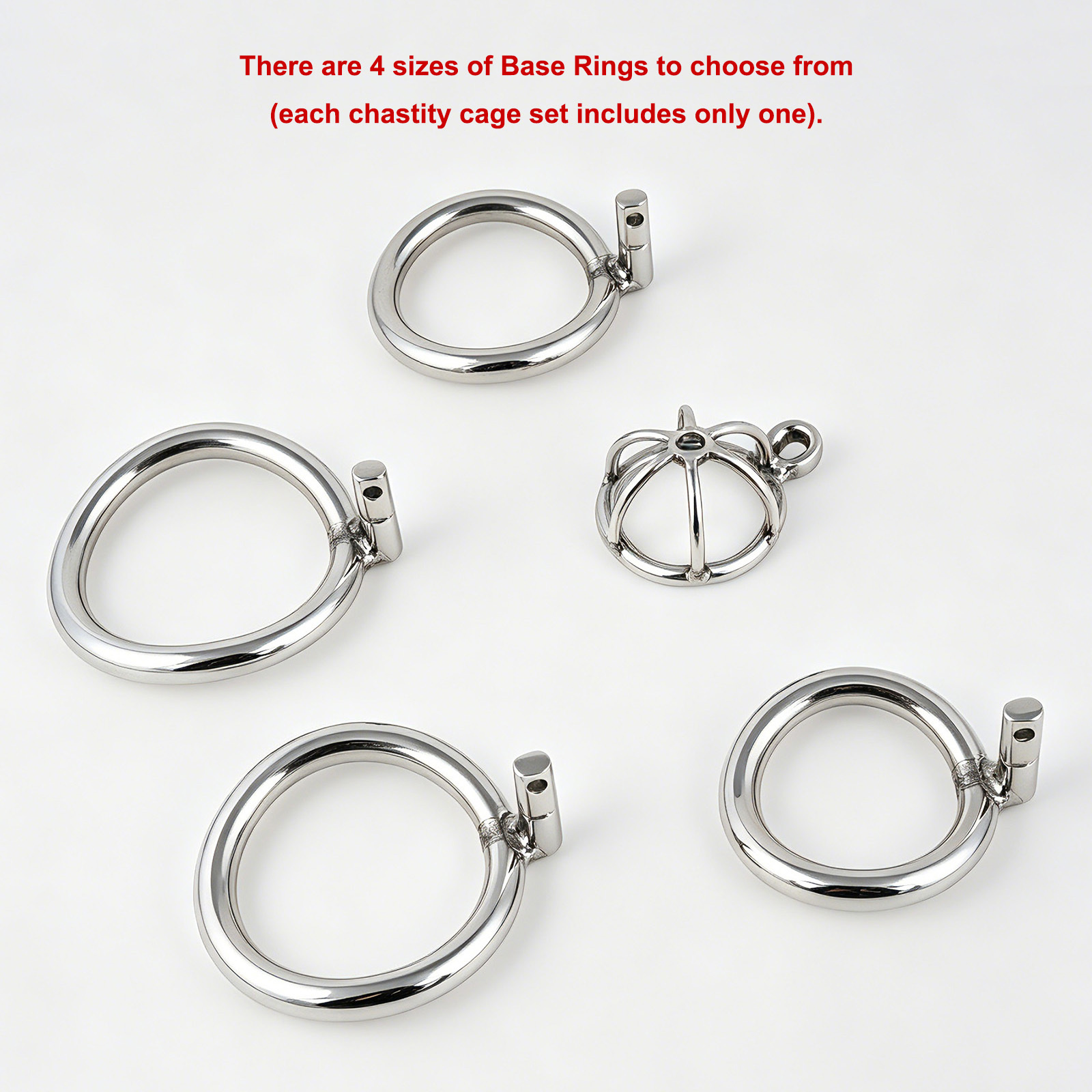 TERNENCE Short Male Chastity Device with Padlock Stainless Steel Cock Cage Virginity Lock Chastity Belt for Adult Game Sex Toy