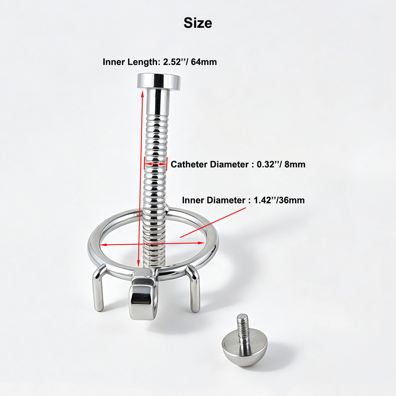Jefisry Chastity Cage Stainless Steel Penis Lock (only cages do not include rings and locks)