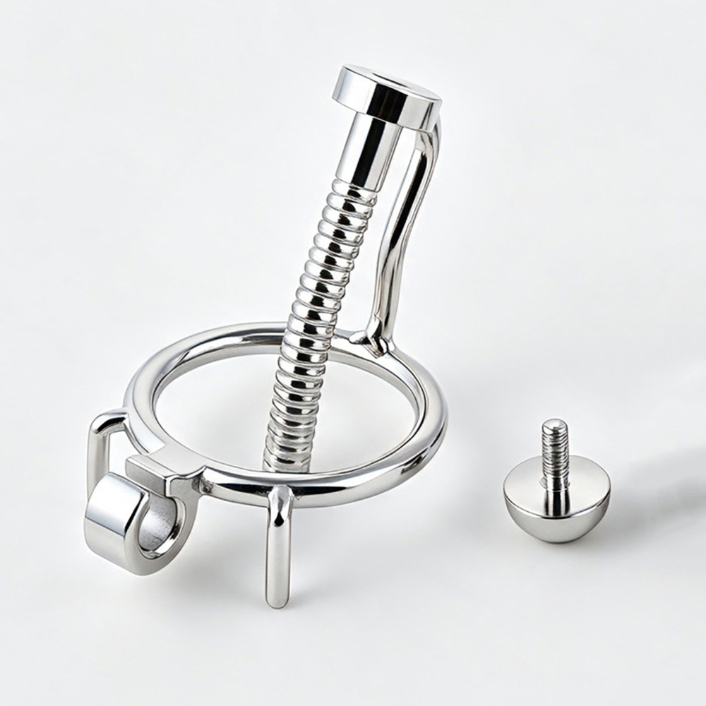 Jefisry Stainless Steel Chastity Cage with 7mm Urethral Tube F238 for Men (only cages do not include rings and locks)