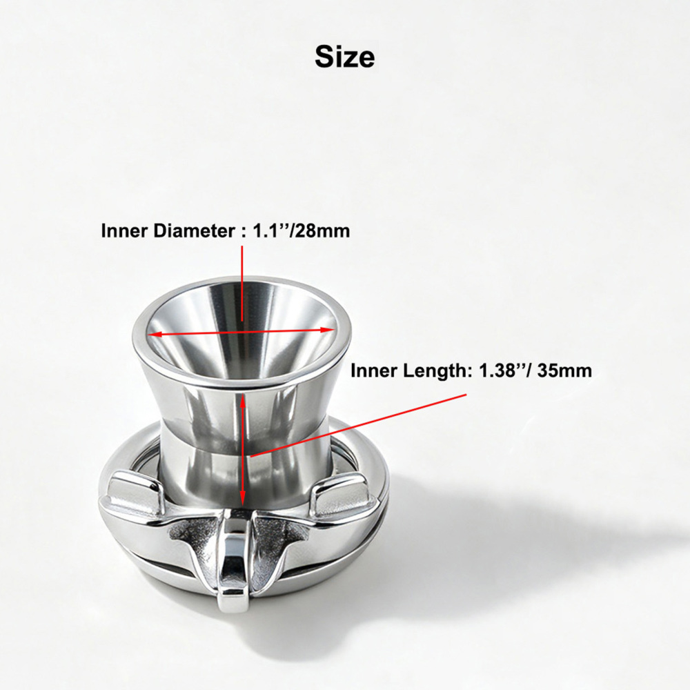 Inverted Stainless Steel Chastity Cage for Men (only cages do not include rings and locks)