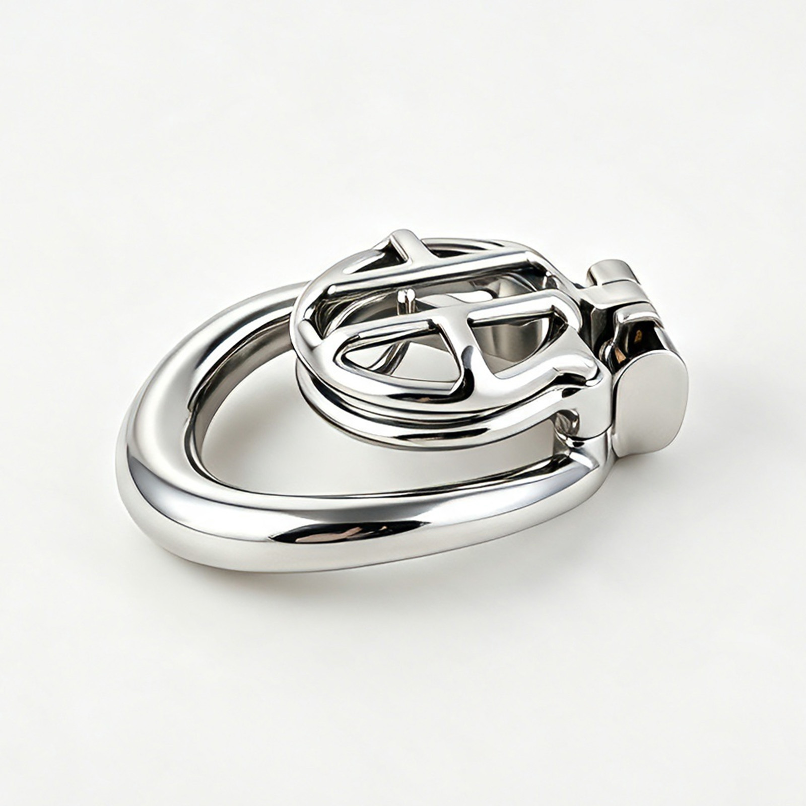 TERNENCE Small Chastity Cage, Solid Steel with PA Lock for Men