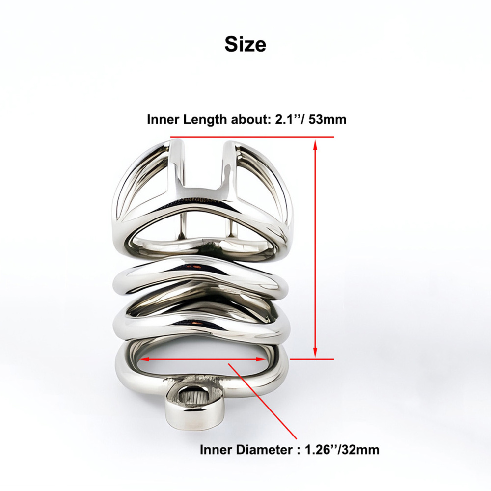 TERNENCE Stainless Steel Male Chastity Device, Durable Penis Cage with Padlock for Adult Men (only cages do not include rings and locks)
